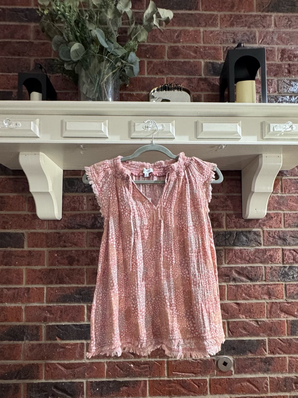 NWT True Craft Blush Pink Tie-Front Sleeveless Top